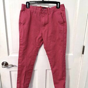 Men's Dark Coral/Salmon Pink/Red J. Crew Khaki Pants